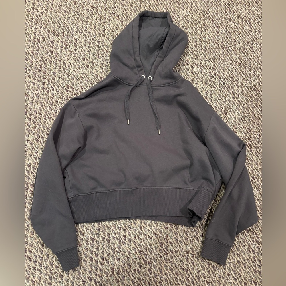 CALIA by Carrie Underwood Charcoal Cropped Hoodie Sz XS